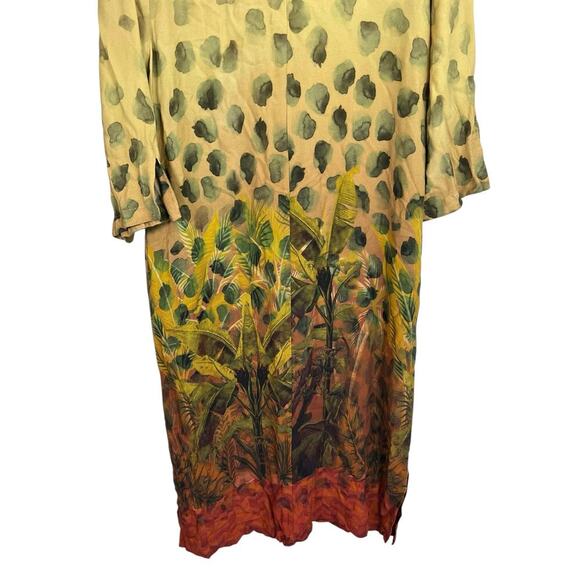 Soft Surroundings Boho Midi Dress Pockets Jungle Print XL - Picture 12 of 13